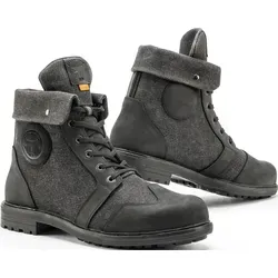 Stylmartin Smith WP Motorrad Stiefel - Wasserdicht, Schwarz-Grau, Größe 41 - Motorradstiefel aus atmungsaktivem Textilgewebe mit wasserdichter Membrane, ideal für komfortable Fahrten bei jedem Wetter.