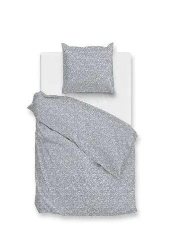 ZO HOME Cotton Bettwäsche 155x220 Petali di Lino Denim blau - Elegante 2-teilige Bettwäsche aus 100% Baumwolle, mit ansprechendem Blätterdesign. Ideal für stilvolle Schlafzimmer und angenehme Nächte.