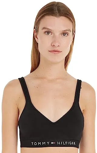 Tommy Hilfiger Damen Bralette Lift Stretch, Schwarz (Black), L - Funktionsunterwäsche aus 95% Bio-Baumwolle für höchsten Tragekomfort. Das leicht gepolsterte Bralette bietet optimale Unterstützung und eine schöne Silhouette, ideal für Alltag und besondere Anlässe.