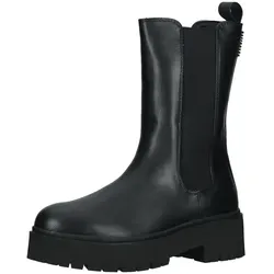 Bullboxer Stiefelette Kunstleder/Textil - Schwarz - 38 - Stylische Stiefelette mit zwei Stretcheinsätzen und rutschfester Laufsohle. Ideal für nasse und kalte Tage. Puristisches Design vereint Funktionalität und Komfort.