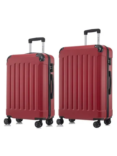 YONSLY Kofferset Premium Hartschalen-Reiseset aus ABS mit robustem YKK-Reißverschluss, 4 Rollen, (Reisekoffer-Set, 2 tlg., L-XL-Set), TSA-Schloss, 360°-Doppelrollen und austauschbaren Rollen und Griffen