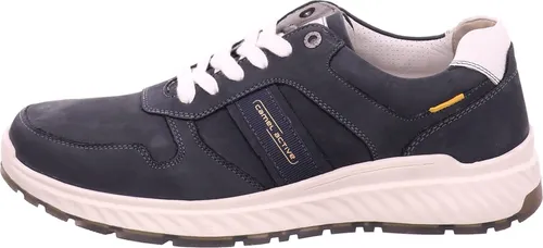 Camel Active Herrenschuhe sportlicher Schnürer Blau, Schuhgröße: 43 EU - Sneaker aus hochwertigem Nubukleder mit herausnehmbarer Decksohle, ideal für warme Tage und lässige Sommerausflüge. Rutschhemmende Laufsohle für optimalen Halt.