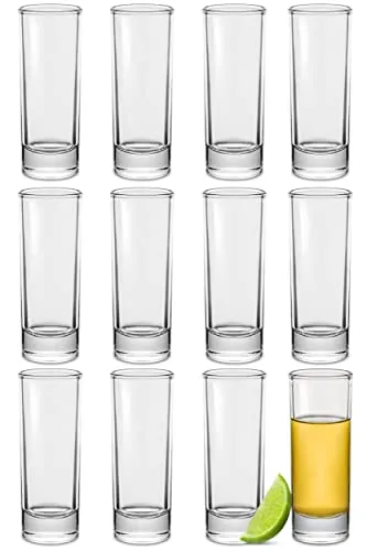 Praknu 12 Schnapsgläser Hoch aus Glas 5cl von Praknu
