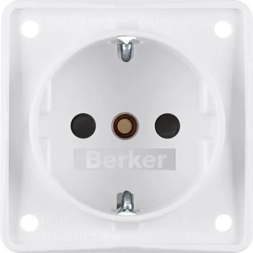 Berker 941952502 Steckdose SCHUKO mit Berührungsschutz Integro polarweiß matt