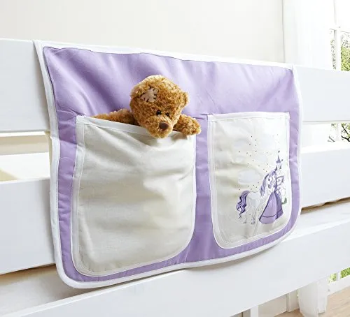 TiCAA Kinder Bett-Tasche für Hochbett und Etagenbett in lila von TiCAA