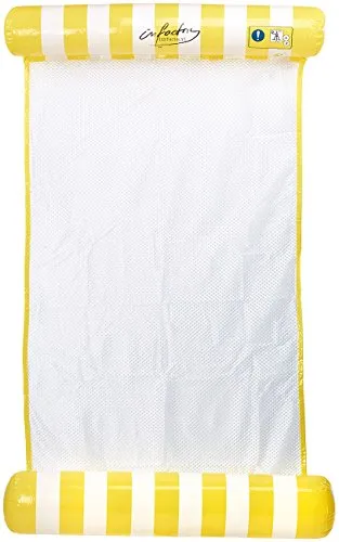 infactory Wasserhängematte: Superleichte Wasser-Hängematte, aufblasbares Kopf- & Fußteil (Badehängematte, Luftmatratzen, Aufblasbare)