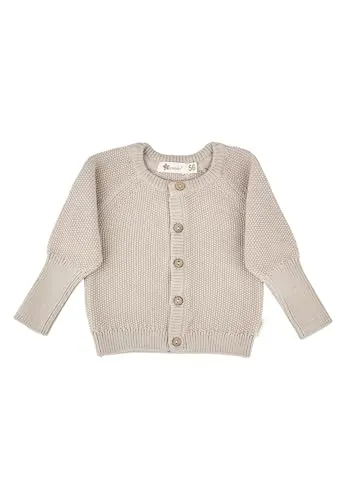 Sterntaler Baby Strickjacke aus Baumwolle – sandfarben, Größe 56