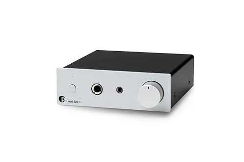 Pro-Ject Head Box E Mikro Kopfhörerverstärker (Silber) - Hochwertiger Mikro High-End Kopfhörerverstärker mit 665mW Leistung. Kompaktes Design aus Vollmetall für maximale Langlebigkeit und hervorragende Klangqualität.