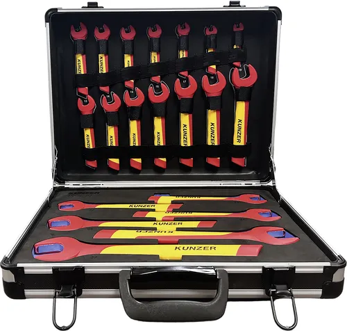 KUNZER Gabelschlüsselsatz 20-teilig, VDE, im Alukoffer, 7VDE20 000000000002212770