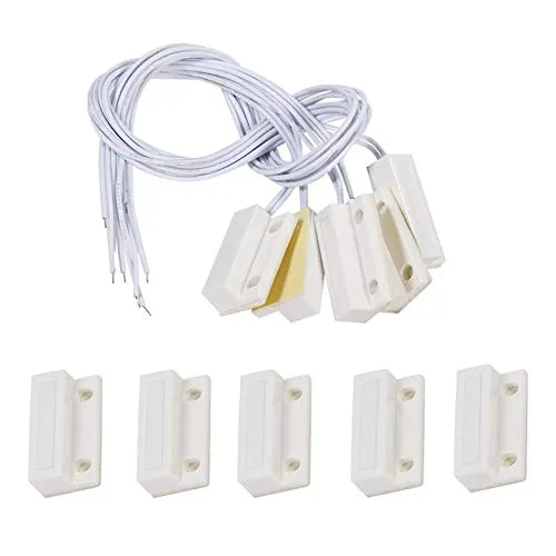 Smandy Tür und Fenstersensoren 5-TLG. MC-38 vertiefte verdrahtete Tür Fenstersensor Tür Fenster Alarm Magnetschalter Home Security Alarmanlage