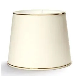 Orion Leuchten Lampenschirm Creme mit Goldring Ø 25 cm