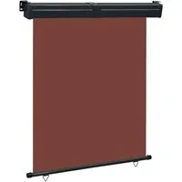 vidaXL Balkon-Seitenmarkise 145x250 cm Braun - Markise für Balkon und Terrasse, bietet UV- und Windschutz, einfaches Aus- und Einrollen dank Selbstsperrfunktion. Ideal für mehr Privatsphäre und Gemütlichkeit im Freien.