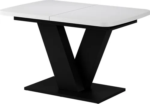 Vicco Esstisch Fenaro, Ausziehbar in Weiß/Schwarz, 120 x 80 cm