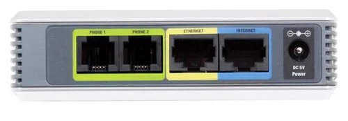 Linksys Cisco SPA2102 VoIP G.729 G.711 Telefonadapter mit 2 Analog FXS Fax T.38