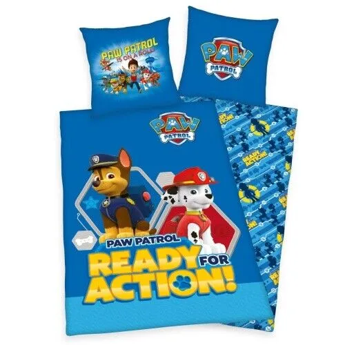 Bettwäsche Paw Patrol 135x200cm von HERDING® - Hochwertige Kinder Bettwäsche aus 100% Baumwolle mit Wendemotiv Paw Patrol. Pflegeleicht, bügelfrei und ideal für einen süßen Schlaf!
