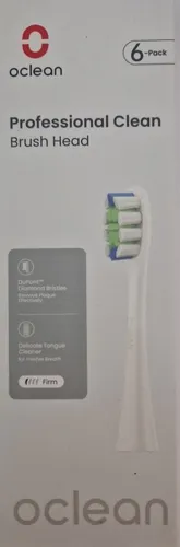 OCLEAN Aufsteckzahnbürste Professional Clean 6er Pack - Weiß - Zahnpflegeartikel mit hochdichten DuPont Borsten für perfekte Reinigung. Einfacher Austausch und kompatibel mit allen Oclean-Schallbürsten. Ideal für gesunde Zähne und Zahnfleisch.