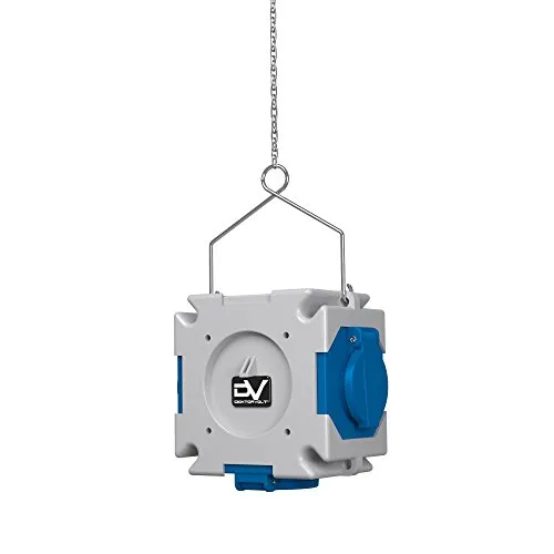Energiewürfel Stromverteiler Doktorvolt 2688 - Sonstige Kabel & Adapter, kompakter Stromverteiler mit 3x 230V Steckdosen und Schutzklasse IP44 – ideal für Baustellen, Werkstätten und Veranstaltungen.