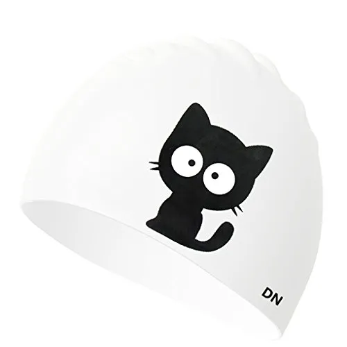 Süße Badekappe Bademütze Kinder Mädchen Jungen Silikon Badehaube Schwimmen Hut (100% Silikon, elastisch, rutschfest)