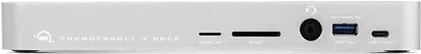 OWC Thunderbolt 4 Dock Dockingstation, grau/schwarz - Weiteres Notebook-Zubehör mit 96 W Laptop-Ladeleistung, bis zu zwei 4K-Displays und Gigabit-Ethernet für zuverlässiges Streaming und Sharing.