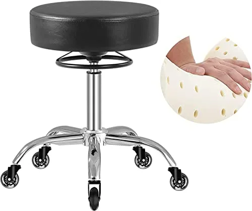 OUTMASTER Höhenverstellbarer Rollhocker mit 360° Drehfunktion