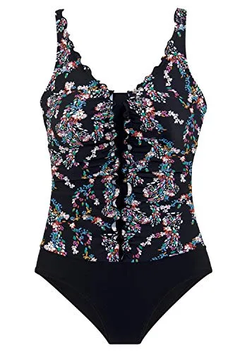 Badeanzug PETITE FLEUR, Damen, Gr. 38, Cup C - Bademode mit floralem Design und Shapingeinsatz für eine figurschmeichelnde Silhouette, ideal für den Strand oder das Schwimmbad.