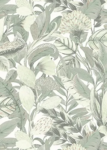 Tapete Vlies ELLE Decoration Blumen Floral gr?n wei? 10202-07