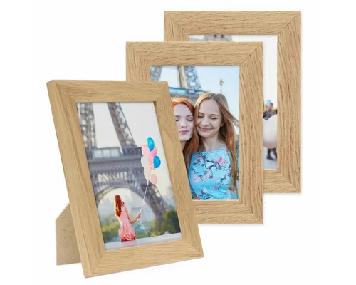 PHOTOLINI Bilderrahmen 3er Set breite Rahmen, extra Zubehör, (3er Set), im modernen Stil für Ihre stilvolle Wanddekoration