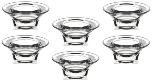 Stück Eierbecher Eierhalter rund Glas Kristallklar Frühstück Geschirr Küche 8 6