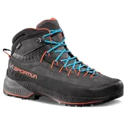 La Sportiva TX4 Evo Mid GTX Carbon M 37F900322 Wanderschuhe - Langlebige Wanderschuhe mit GORE-TEX-Membran für besten Wetterschutz. Ideal für technische Zustiege und leichtes Klettern, bieten sie außergewöhnlichen Komfort und Stabilität dank Vibram® MegaGrip und Resole Platform™.