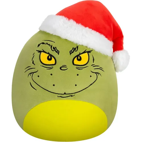 Squishmallows Weihnachts Grinch Kuscheltier 25 cm - Kuscheliges Weihnachts Grinch Squishmallow, 25 cm groß, perfekt zum Kuscheln und als Geschenk für die Feiertage.