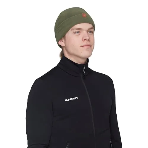 Mammut Fleece Beanie Marsh - Strickmützen für Herren, angenehm weicher Fleece mit Mammut-Logo Patch, ideal für kalte Tage und Outdoor-Aktivitäten