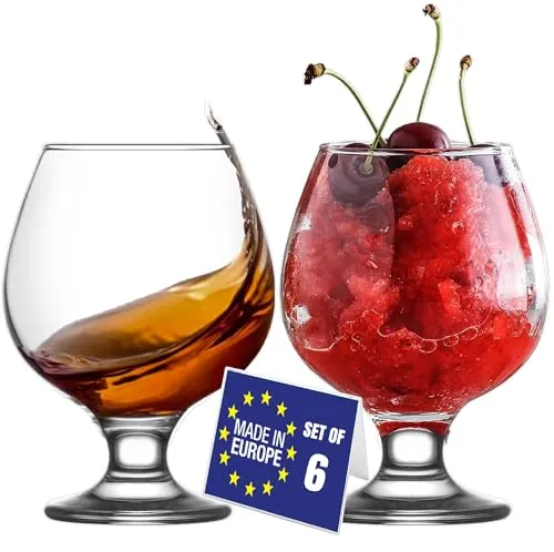 NORDIC SCHILLER Cognac Gläser 6er Set, 390 ml - Bleifreie Snifter für Bier und Whiskey - Elegante 390 ml Snifter Gläser aus bleifreiem Glas, ideal für aromatische Biere und Whiskey. Perfekt für besondere Anlässe und als Geschenk, spülmaschinenfest und langlebig.