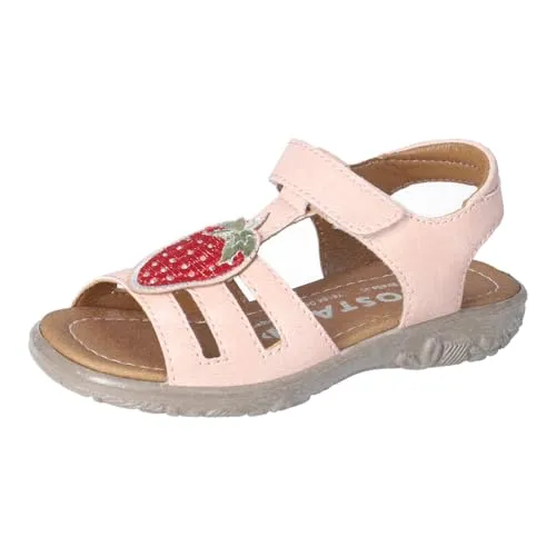 RICOSTA Mädchen Riemchensandalen Clarissa, Kinder Sandalen, Weite: MITTEL, Sandaletten, Sommersandalen, bequem, flach, Sommerschuhe, Rose (310), 35 EU