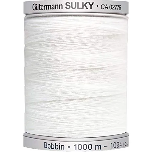 Gütermann Sulky Bobbin 1000m 1001, Weiß