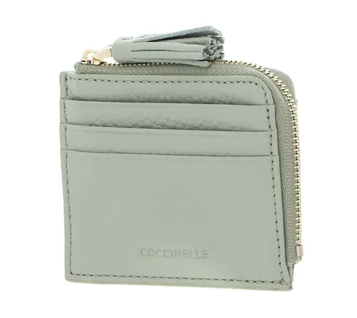 COCCINELLE Damen Geldbörse - Elegante grüne Handtasche, stilvoll und praktisch mit Doppelkartenräumen und hochwertigem Leder