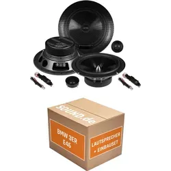 Musway ME6.2C Lautsprecher Einbaupaket für BMW 3er E46 + Cabrio - Komplettlösung für den Lautsprecher-Einbau in Ihrem BMW 3er E46 (1998-2007): 2x Tief-Mitteltöner und 2x Hochtöner mit hoher Belastbarkeit. Einfache Installation dank mitgelieferter Adapterstecker und -ringe.