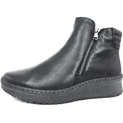 Semler Ilona Damen Stiefelette in Schwarz, Größe 5 - Wanderschuhe mit samtweichem Teddyfutter, rutschfester Luftpolstersohle und praktischem Reißverschluss – ideal für kühle Tage!