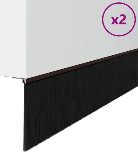 vidaXL Aufsteck Türbürstendichtungen 2 pcs Braun 100 cm