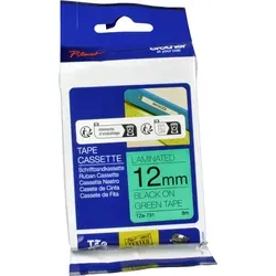 Brother P-Touch Band TZe-731 - 12mm x 8m laminierte Etikettenbänder, Schwarz auf Grün für klare und langlebige Beschriftungen im Büro oder Home Office