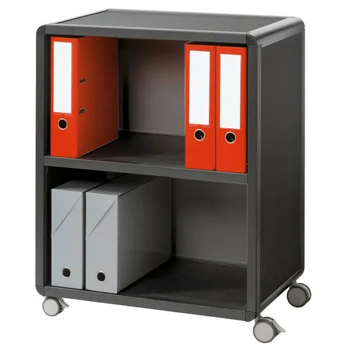 PAPERFLOW Mobil Bürowagen anthrazit 3 Ebenen - Mobiler Bürowagen in anthrazit, ideal für flexibles Arbeiten mit 3 Ebenen und optimalem Stauraum für Ihr Büro.