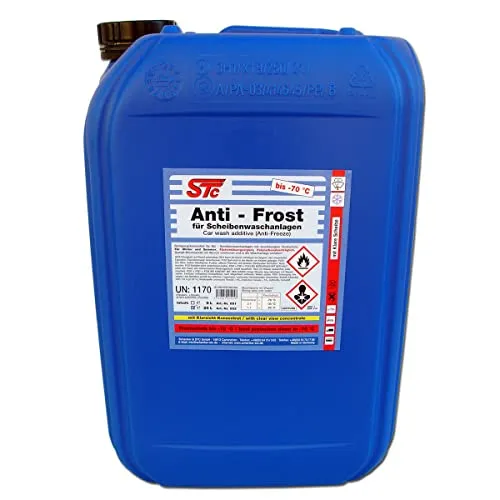 STC Waschanlagenzusatz Winter Konzentrat Scheibenreiniger Antifrost bis - 70°C inkl. Klarsicht Konzentrat Scheibenfrostschutz, Gefrierschutzmittel Auto (25 L Kanne)