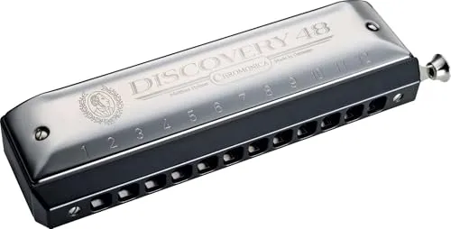 HOHNER Mundharmonika Discovery 48, C - Mundharmonika für Einsteiger mit ergonomischem Design, robustem ABS-Kanzellenkörper und 30 Tagen kostenlosen Online-Lektionen für schnelles Lernen.