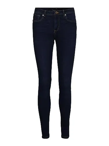 VERO MODA VMTANYA MR S Piping J VI3144 GA NOOS - Damen-Jeanshose aus recycelter Baumwolle, umweltfreundlich und stylisch – perfekt für nachhaltige Modebewusste.
