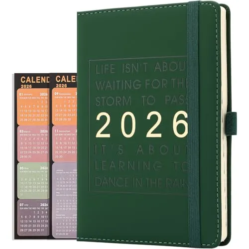 Tagesplaner 2026, akademisches Tagebuch Tag pro Seite, von Januar 2026 bis Dezember 2026, beste Agenda & Tageskalender zur Steigerung der Produktivität & Dankbarkeitsjournal Persönlicher