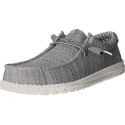HEYDUDE Wally Stretch Sox Herren - Bequeme Slip-on Mokassins in Grey, Größe 42 - Slipper & Mokassins für Herren mit atmungsaktivem Stretch-Mesh-Obermaterial für optimalen Komfort und Flexibilität - ideal für jeden Anlass.