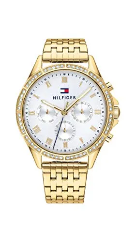 Tommy Hilfiger Multi Zifferblatt Quarz Uhr für Damen in gold von Tommy Hilfiger