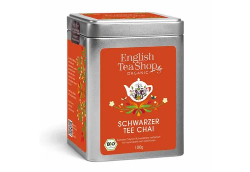 English Tea Shop Tee Schwarzer Tee Chai (Black Tea Chai), BIO, Loser Tee, 100g Dose