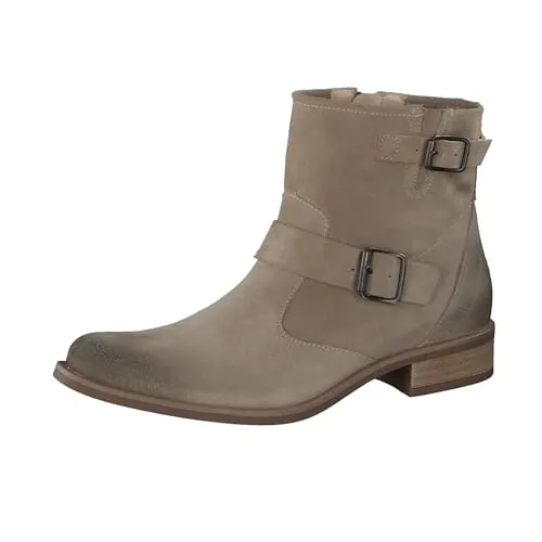 Paul Green Damen Stiefelette - Flache Biker Boots für den Übergang - Wanderschuhe mit hochwertigem Leder und rutschfester TPU-Sohle, ideal für den Alltag und vielseitig kombinierbar.
