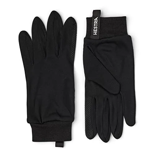 Hestra Silk Liner Touch Point – 5-Finger-Handschuhe, Schwarz, 9