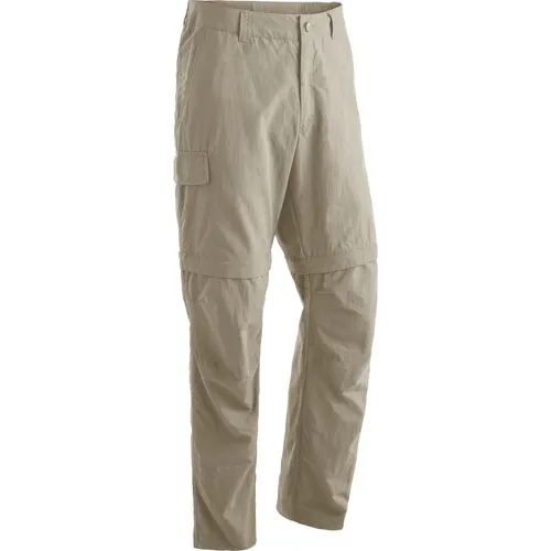 Maier Sports Trave Zip-Off-Hose Gr 48 Regular - Beige/braune Zip-Off-Hose aus 100% Polyamid, ideal für Wanderungen und Freizeitaktivitäten. Praktisch, vielseitig und bequem!